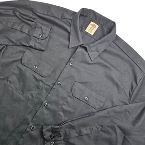 Dickies‎ Flex Long Sleeve Work Shirt Black 2XL Workwear Utility Stretch 11574BK